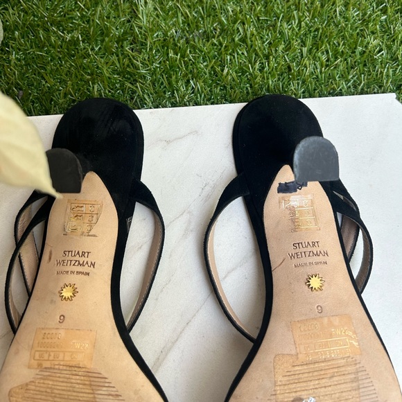 STUART WEITZMAN black suede leather sandals size 9 - Picture 8 of 15